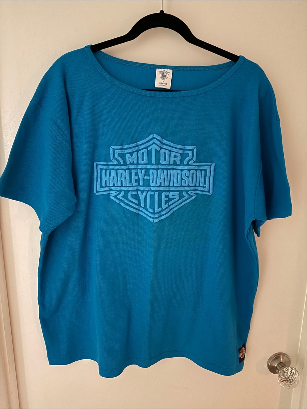Harley-Davidson Bright Teal Crewneck T-Shirt